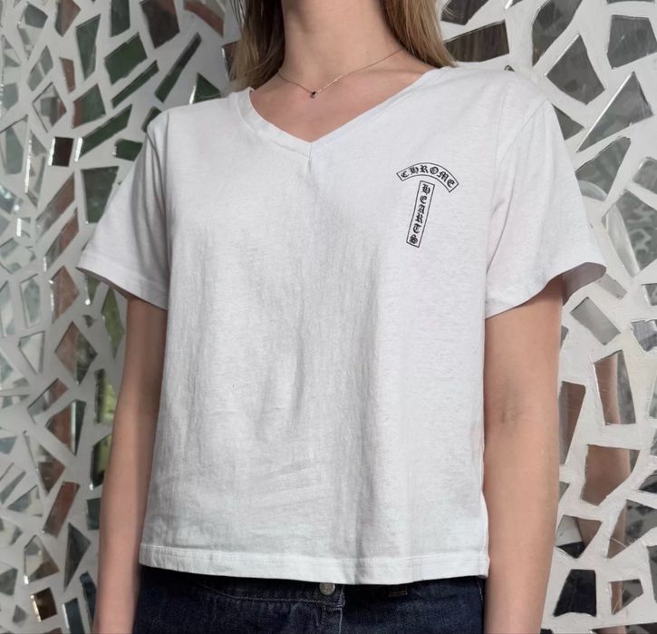 Chrome Hearts Matty Boy Snot футболка жіноча коротка з V-вирізом Small