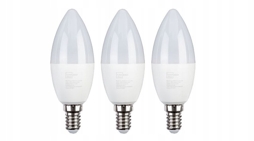 Zestaw 3 x LED żarówki ciepłobiałe, 2700k  450lm, gwint E14 2700W 4,2W