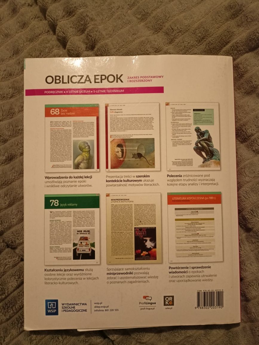 podręcznik oblicza epok 4 język polski