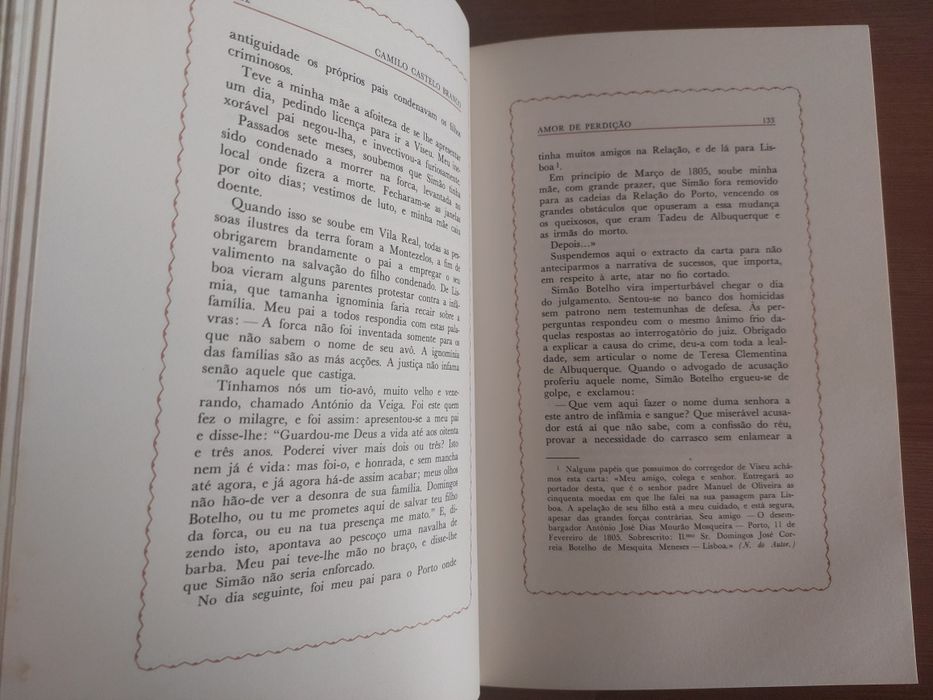 L " Amor de Perdição " - Camilo Castelo Branco . (Optimo Estado)