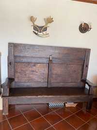 Banco madeira maciça antigo