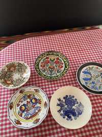 Kolekcja talerze ludowe wiejskie ceramika folk