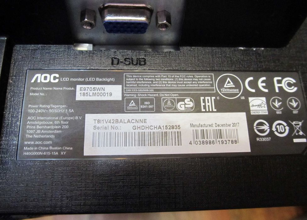 Монитор AOC 18.5"