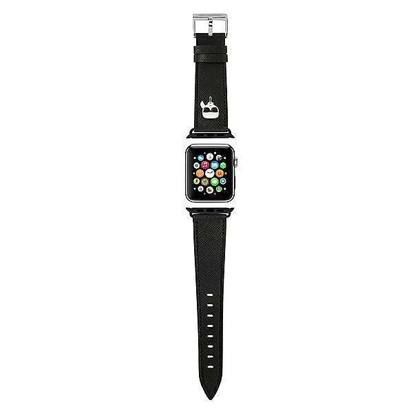 Pasek Karl Lagerfeld Saffiano Karl Head na Apple Watch 42/44/45mm - cz