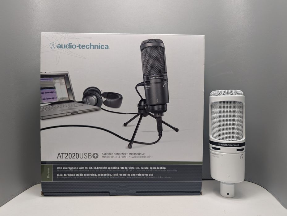 Студійний мікрофон Audio-Technica AT2020USB+ новий в плівках
