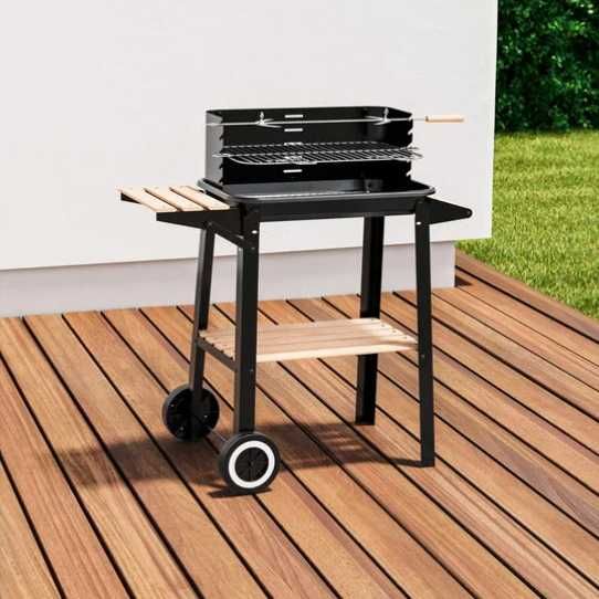 GRILL WĘGLOWY OGRODOWY na kółkach Rożen gril do ogrodu NOWY BBQ