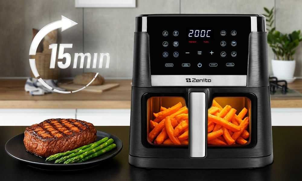 Frytkownica Beztłuszczowa Air Fryer Frytownica 7.5L DUŻA misa 14 prog.