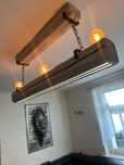 Drewniana lampa wisząca z belki LOFT. INDUSTRIAL