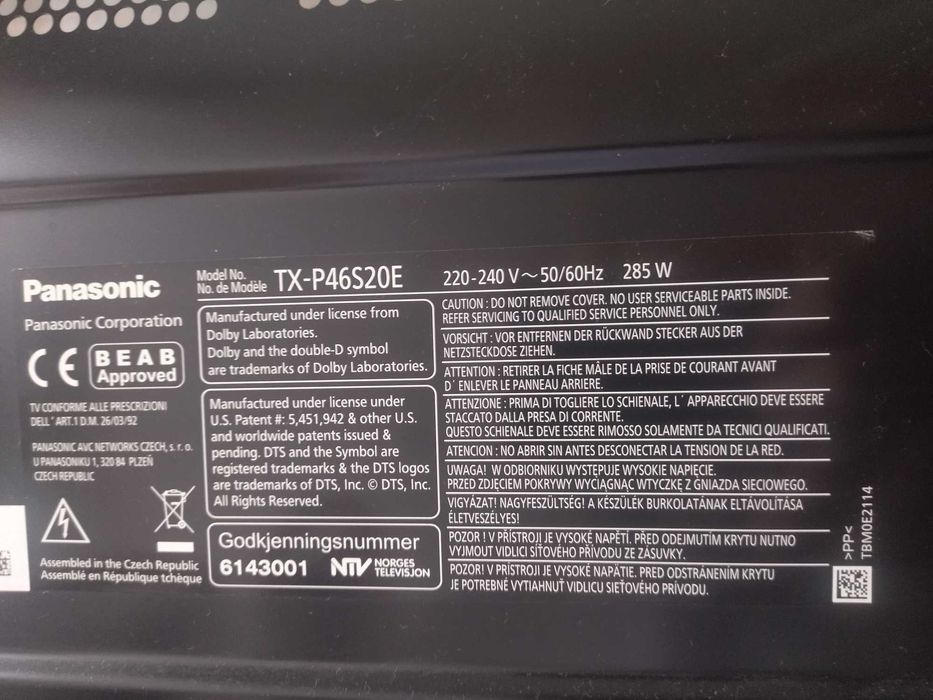 Telewizor plazmowy Panasonic sprawny dobrze działający