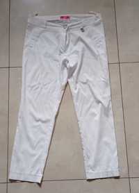 Białe spodnie materiałowe 44 46