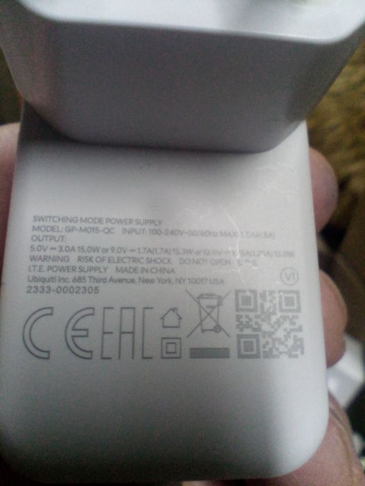 ОРИГИНАЛ Ubiquiti Блок питания живлення зарядное Type C 15W 5v 9v 12v