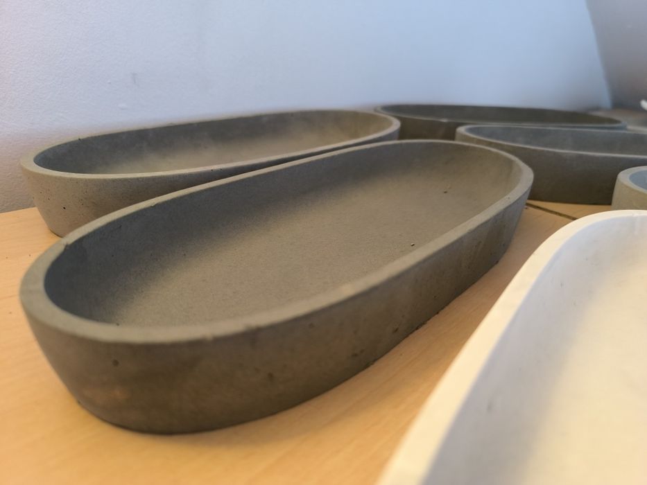 Betonowe misy / doniczki dekoracyjne – loft, skandynawski styl, ręczni