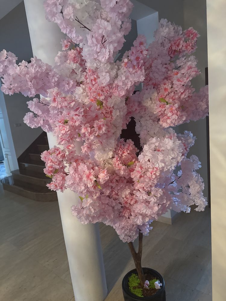 Drzewo wiśni sztuczne dekoracja wnętrz salon gabinet loft naturaln VAT