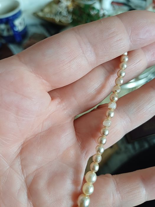 Sztuczne perły naszyjnik kolia vintage retro