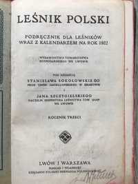 Leśnik Polski 1922 podręcznik i kalendarz leśnictwo łowiectwo