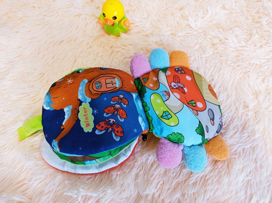 М'яка погремушка пори року  книжка шуршалка бедрик божья коровка в кол