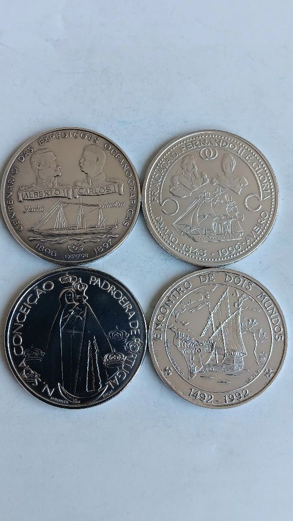 4 moedas prata de 1000 escudos, soberbas