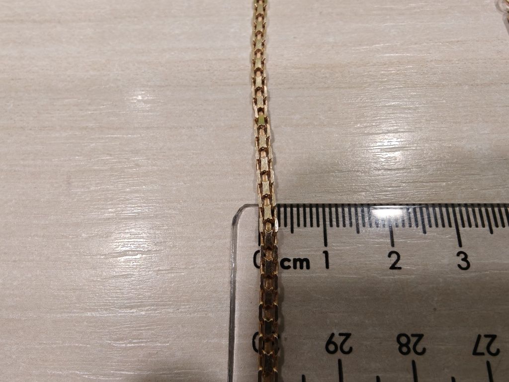Złoty łańcuszek damski KRÓTKI splot BISMARCK PR 585 46 cm