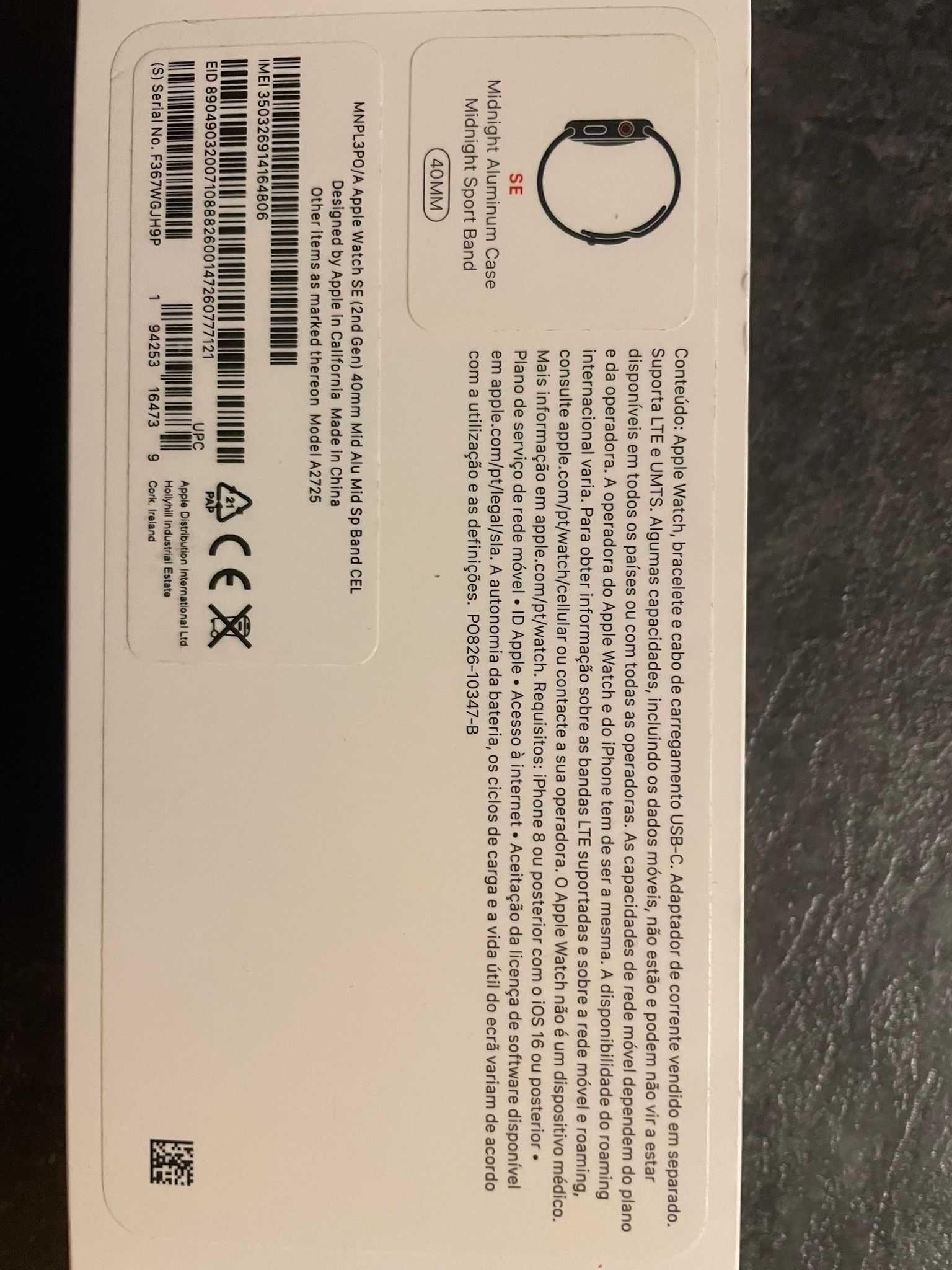 Apple Watch SE (2nd gen) 40mm Mid Alu Mid Sp Bad CEL