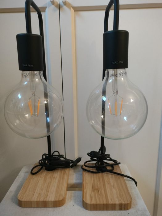 Tvärhand Ikea, lampa stoława + żarówka LED lunnom E27, 2 szt.