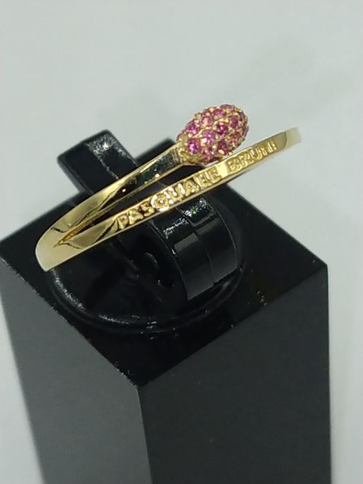 Брендовое золотое кольцо-спичка