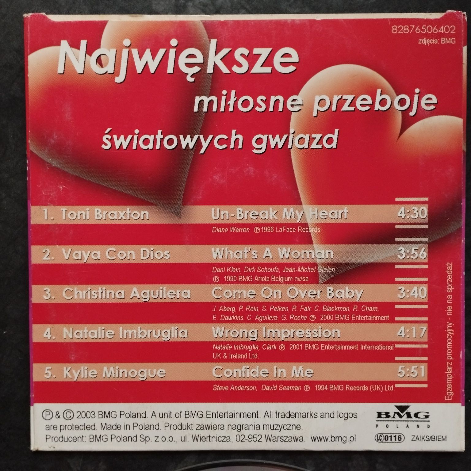 Cd największy miłosne przeboje światowych gwiazd Kelly Minogue christi