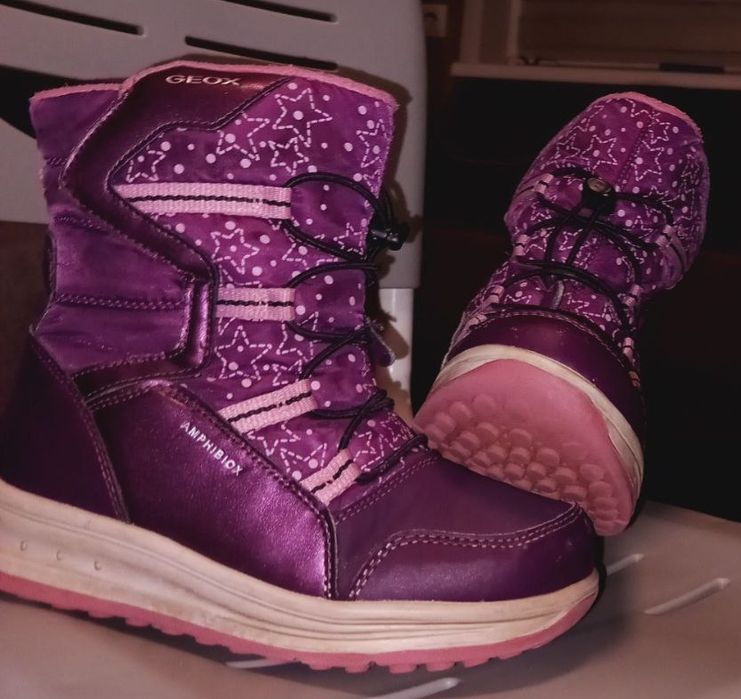Дитячі зимові чоботи-дутики для дівчинки Geox