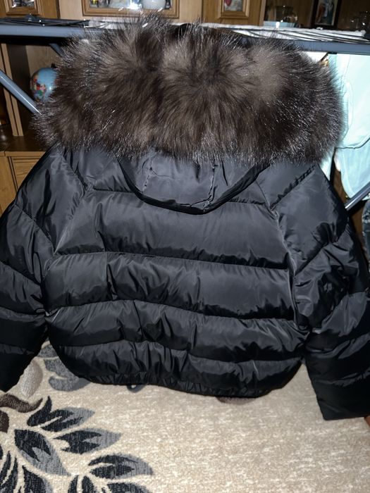 Куртка бомбер з натуральним хутром