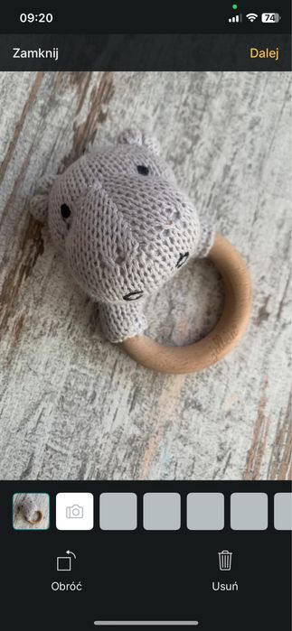 Grzechotka drewniany gryzak Jollein