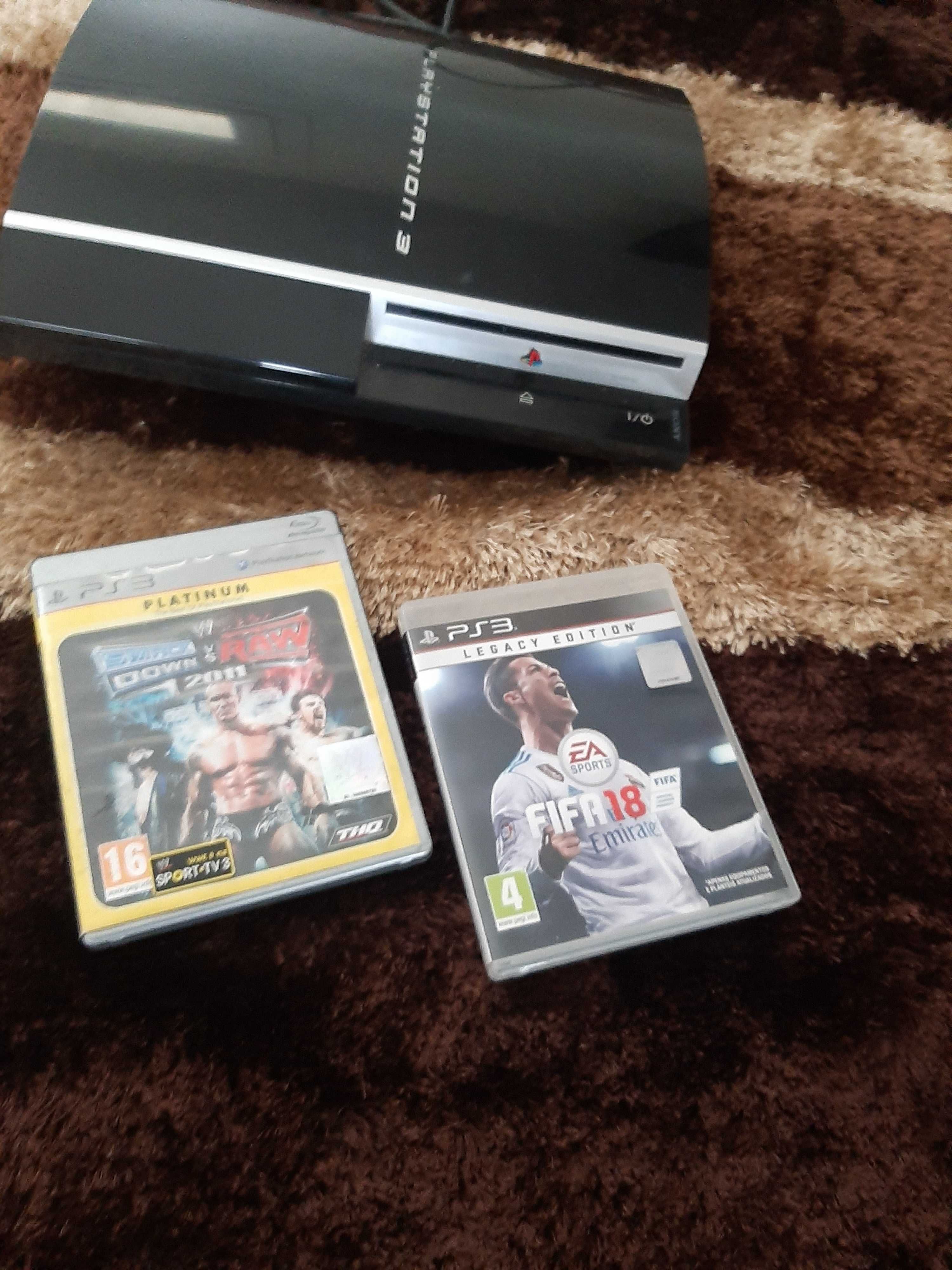 Playstation 3 com 1 comando, wwe e fifa 18(opcional) não enviamos ctt