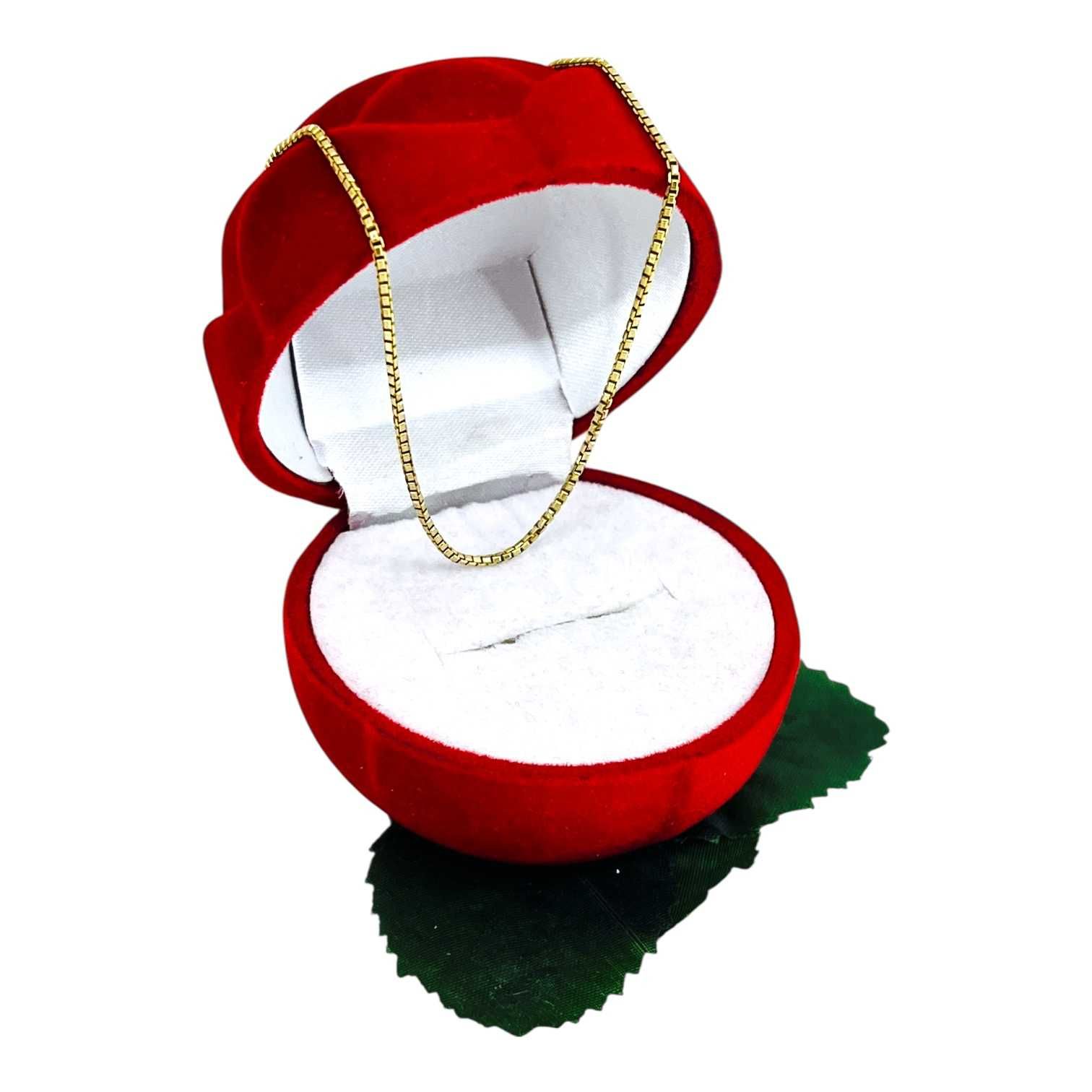 Śliczny złoty łańcuszek splot kostka 585 5,23 G DŁ.50CM