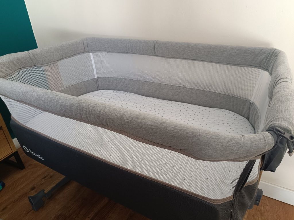 Łóżeczko dostawne lionelo Leonie Grey Stone