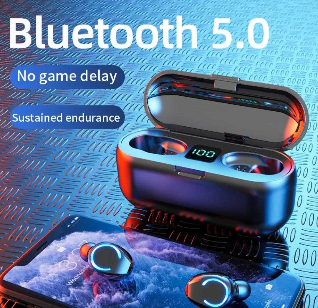 TWS F9 Bluetooth 5.0 Беспроводные наушники Черный