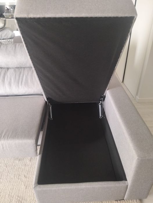 Sofa 2L+ Chaise long Cinza claro