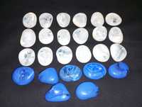 Камушки декоративные стеклянные синие и белые 25 шт поделок декора