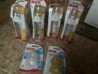 Новые бутылочки Nuk сменные соски 0-6 6-18 месяца