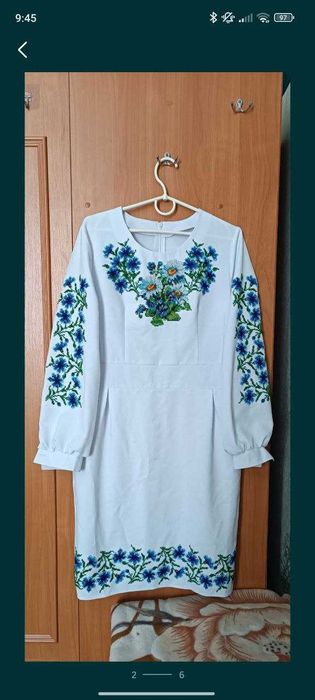 Біла вишита сукня, вишиванка ручної роботи