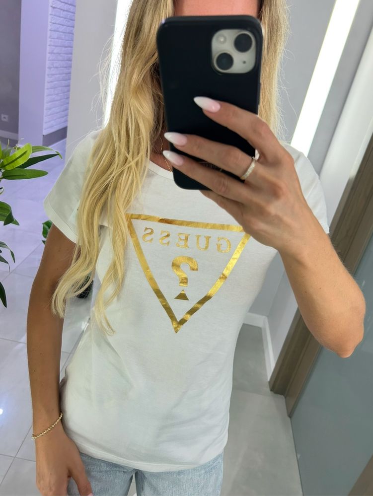 Koszulka T-shirt guess r.l biały