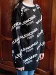 Sweter Balenciaga długi czarny rozmiar S