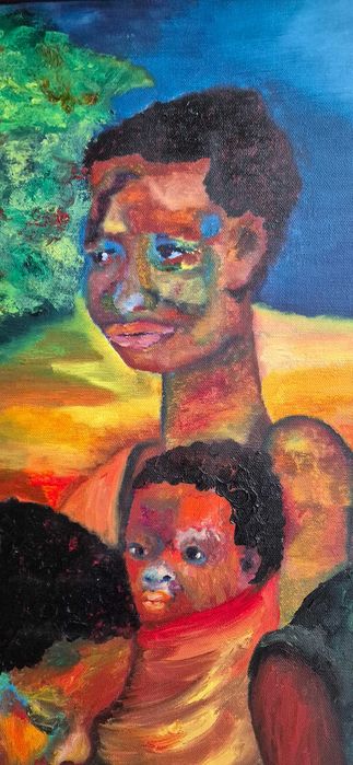 Obraz sygnowany Afryka dekor sztuka plemienna tribe art pop art unikat