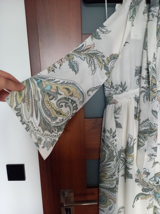 Sukienka maxi boho dekolt halter XS
