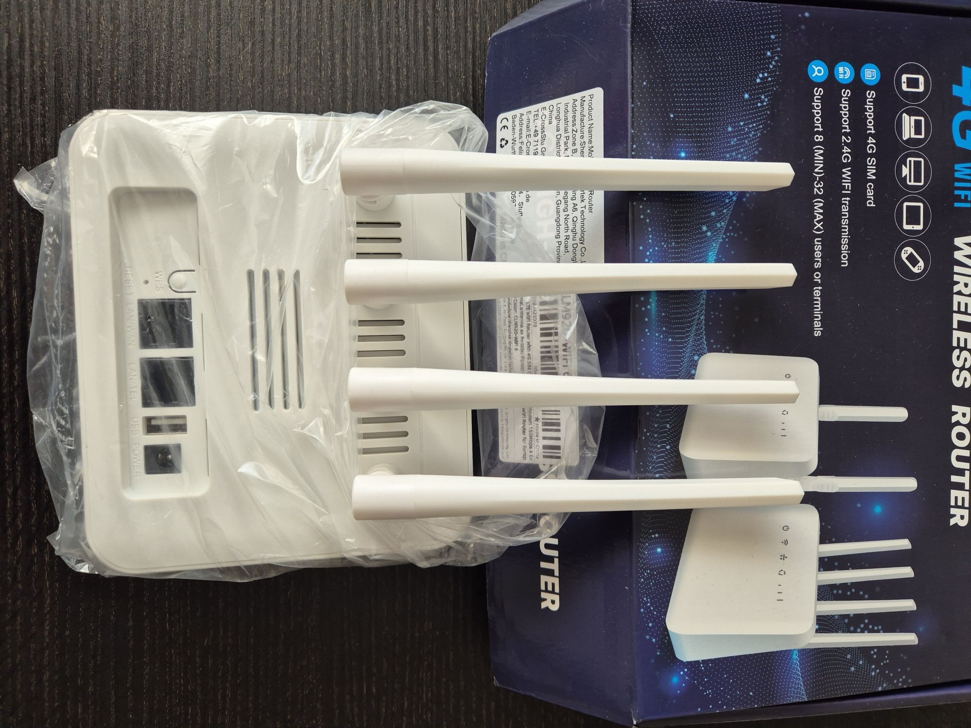 WiFi Роутер модем 4G/3G LTE SIM картка 2 порта LAN до 32 абонент USB