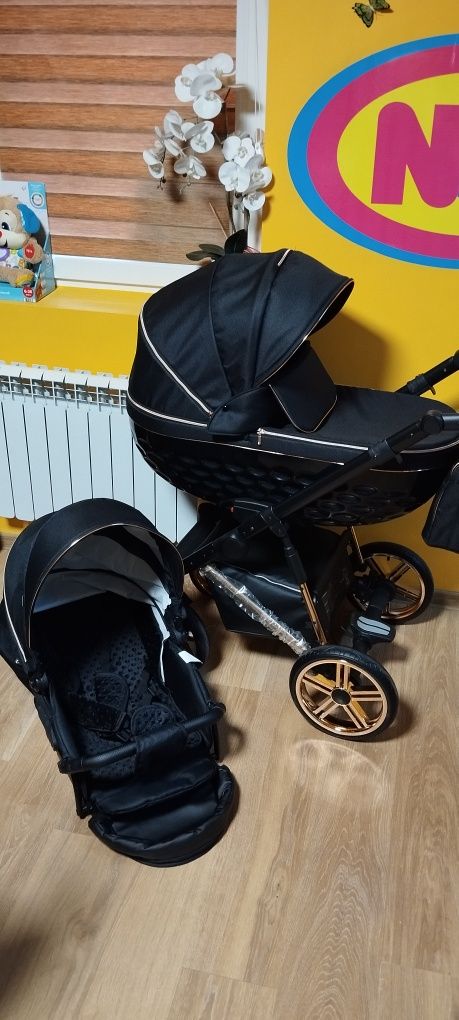 Wózek 4w1 nowy elegancki zestaw Baza ISOFIX