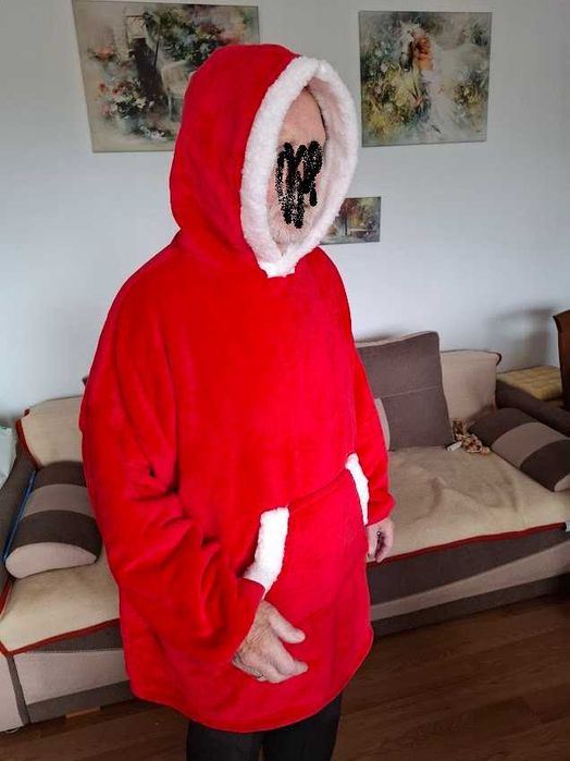 Ciepła Bluza Polarowa z Kapturem – Rozmiar 3XL