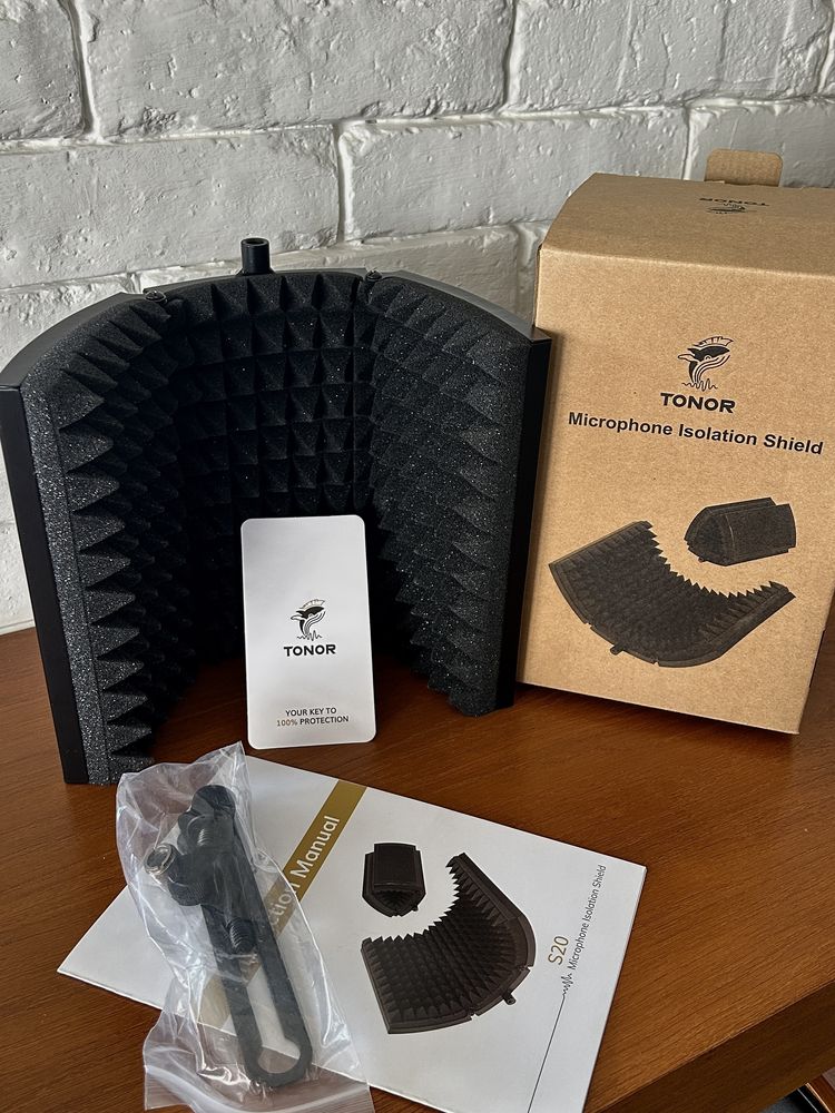 Osłona akustyczna do mikrofonu – TONOR Microphone Isolation Shield