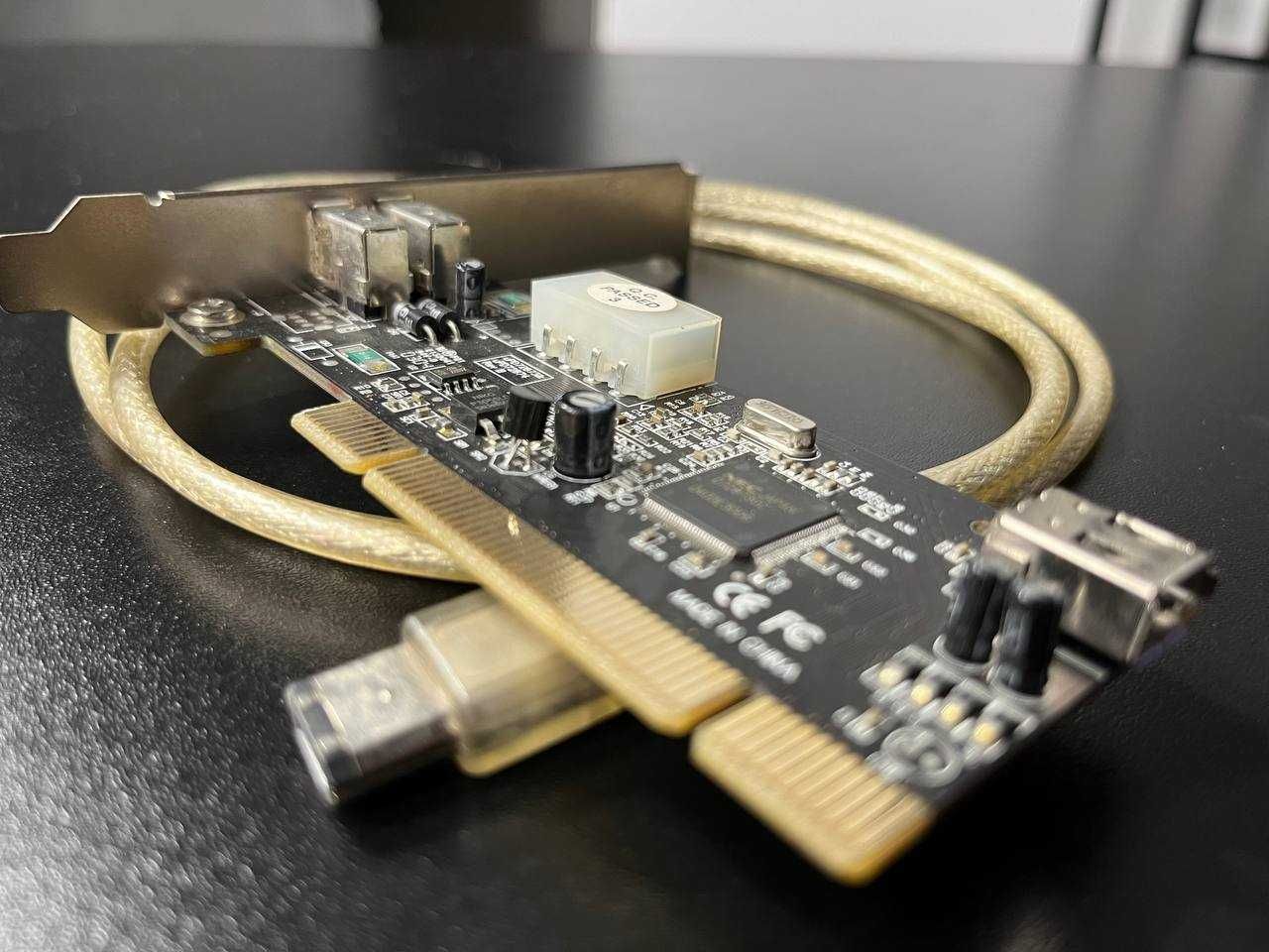 Плата ВІДЕОЗАХВАТУ. Контроллер PCI IEEE 1394 с кабелем Firewire