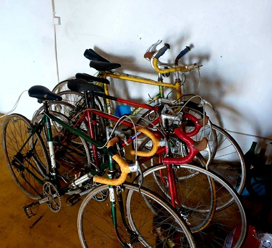 Bicicleta de ciclismo antiga