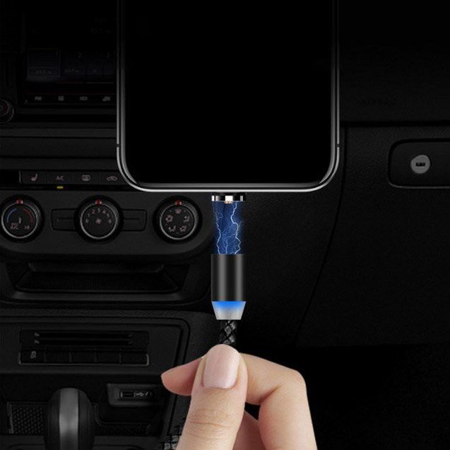 Magnetyczny Kabel USB 3w1 Lightning / USB Typ C / micro USB