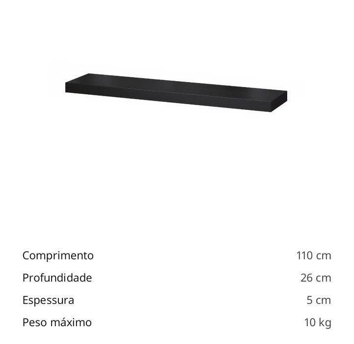 Prateleitas LACK IKEA preto castanho