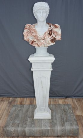 Busto de mármore com console júlio Cesar ÚNICO